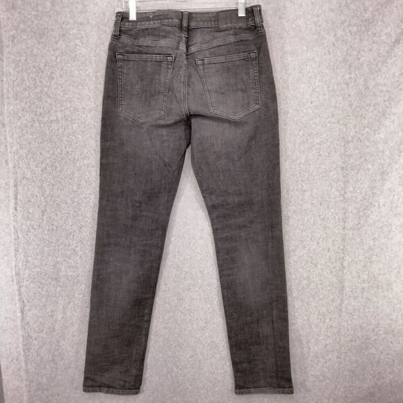 American Eagle Outfitters Men 29 x 29 Distressed Black Slim Straight Jeans Denim - Picture 7 of 11